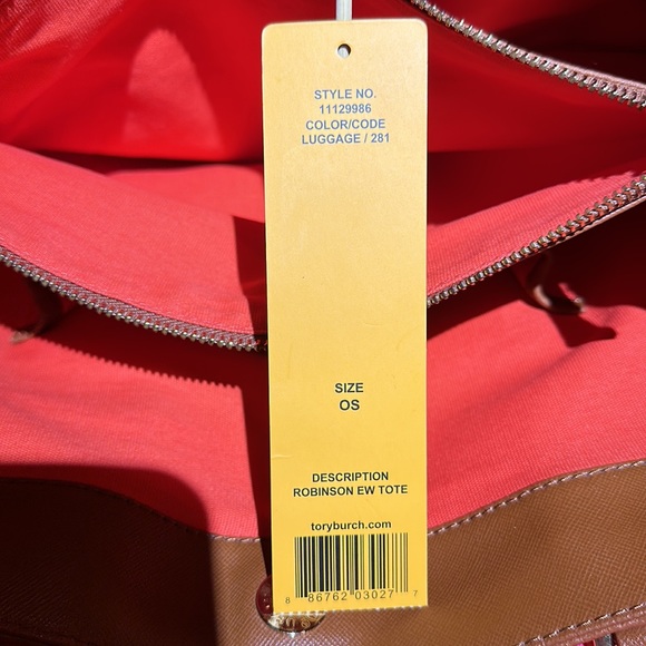 NWT. Tory Burch Robinson East West Tote. Never used. Smoke free home. - Picture 11 of 15
